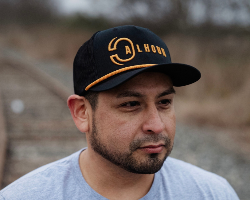 Black Calhoun Trucker Rope Hat