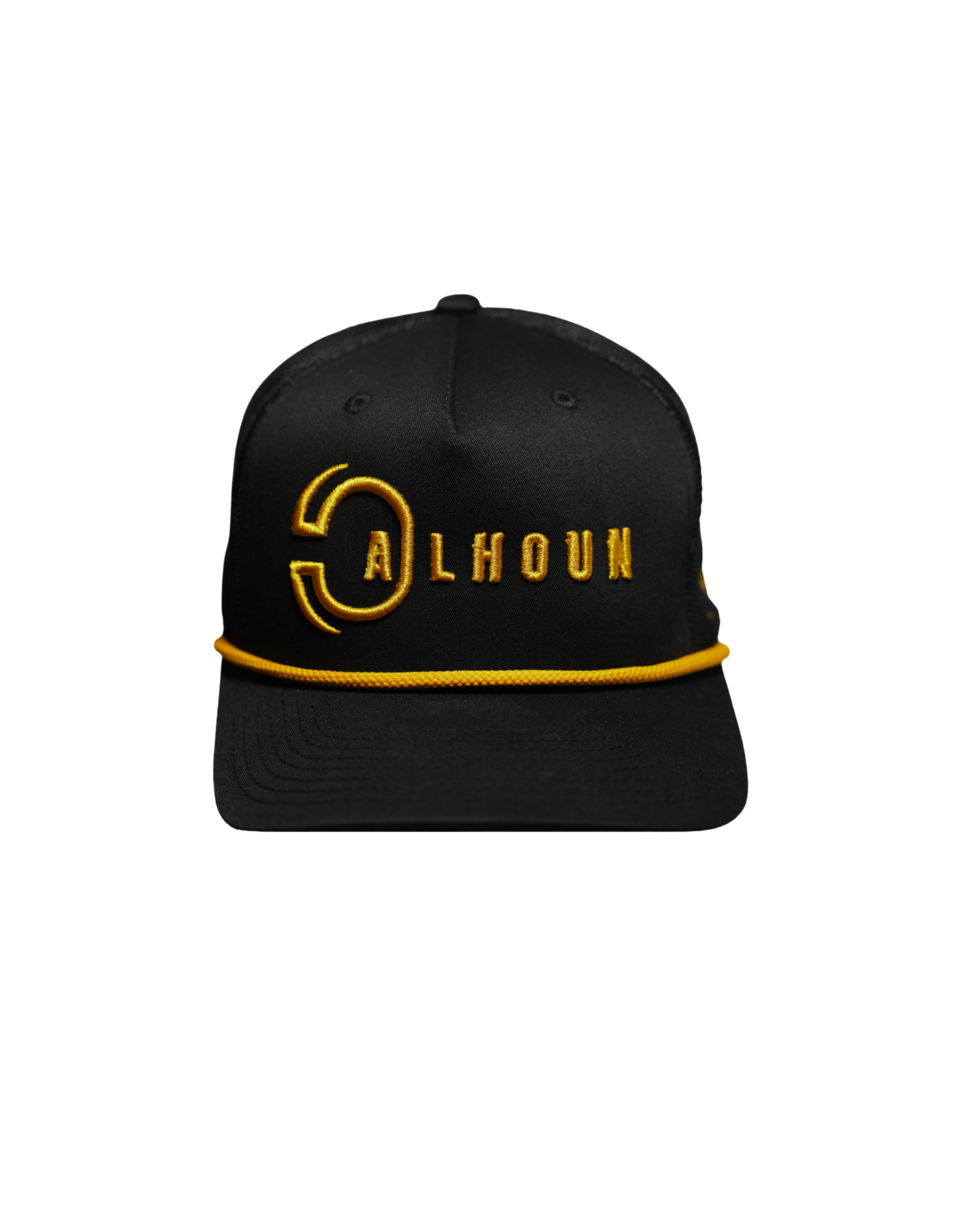 Black Calhoun Trucker Rope Hat